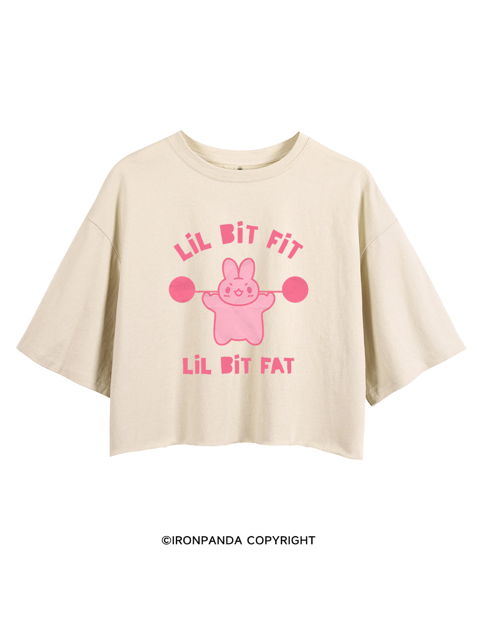 LIL BIT FIT LIL BIT FAT BUNNY CROP TOPS