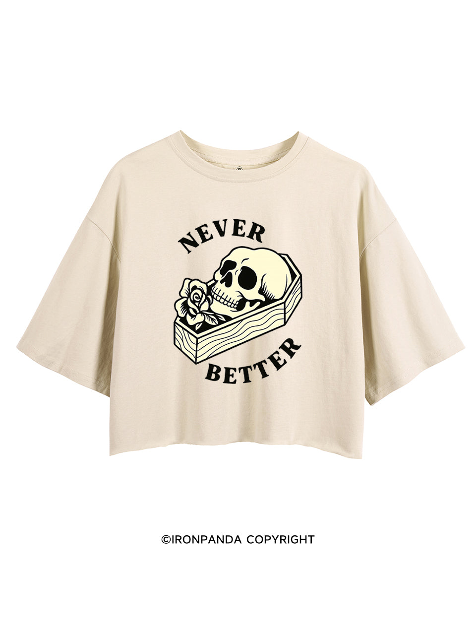 NEVER BETTER GYM SKELETON CROP TOPS