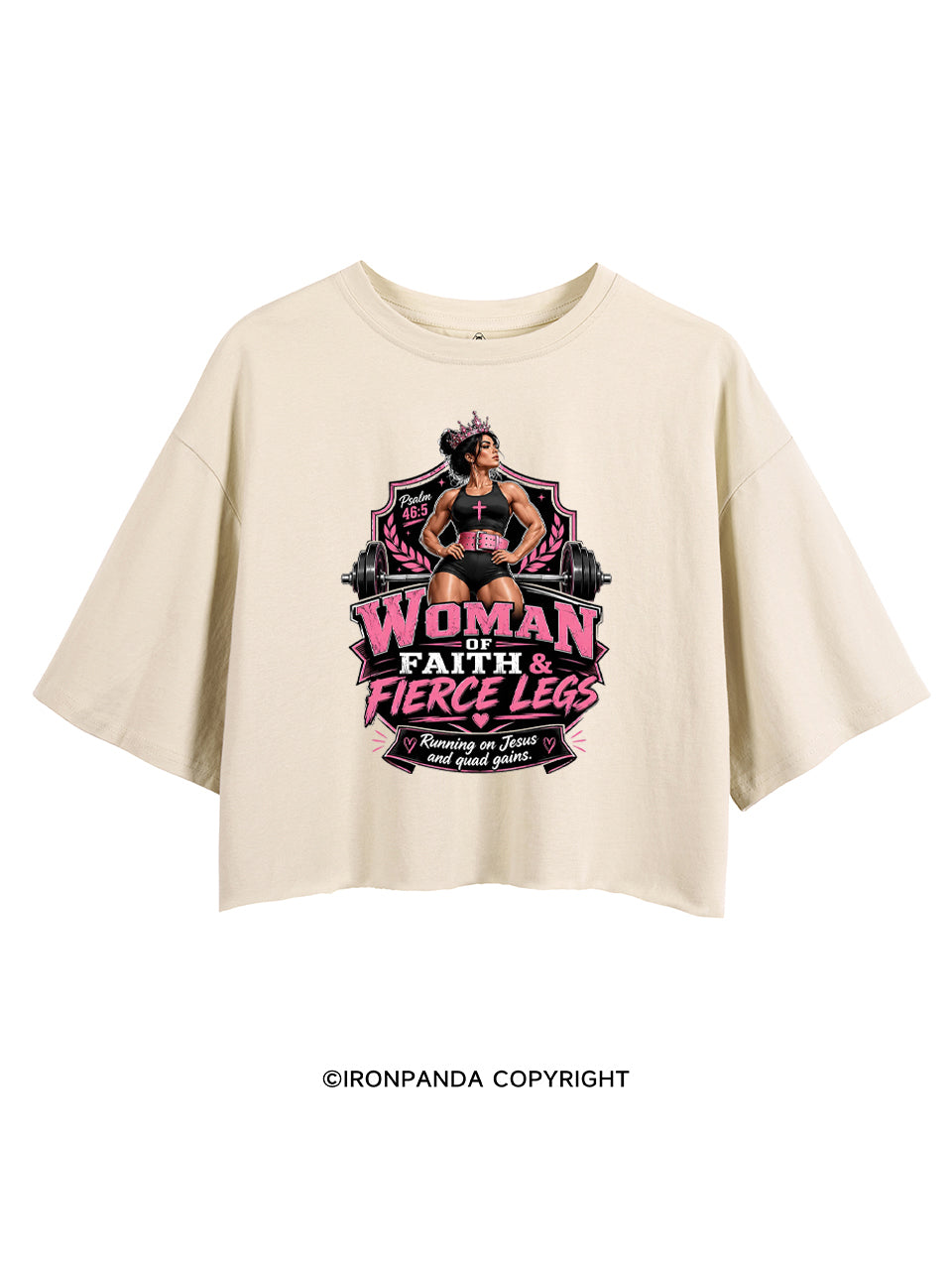 WOMAN OF FAITH & FIERCE LEGS CROP TOPS