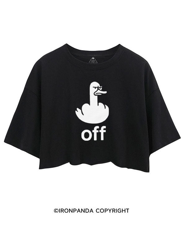 OFF SILLY GOOSE CROP TOPS