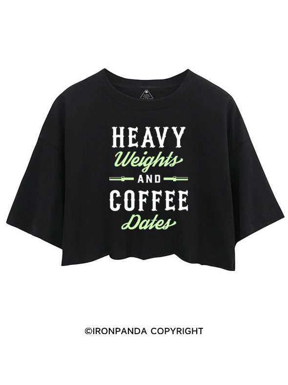 HEAVY WEIGHTS AND COFFEE DATES CROP TOPS