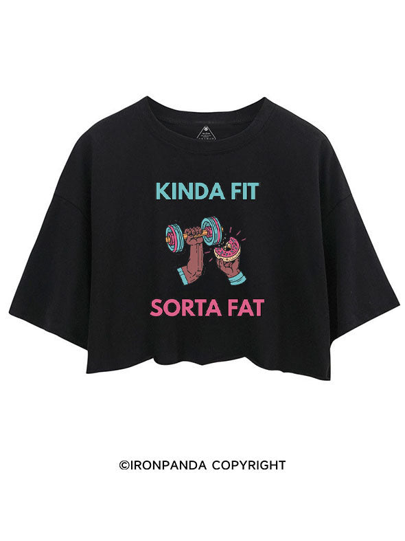 KINDA FIT SORTA FAT DONUT LOVER CROP TOPS