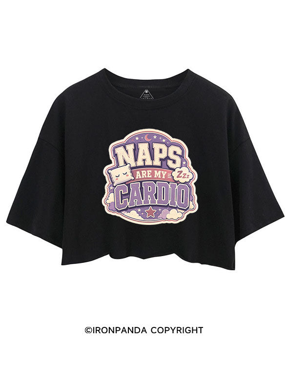 NAPS ARE MY CARDIO GYM CROP TOPS