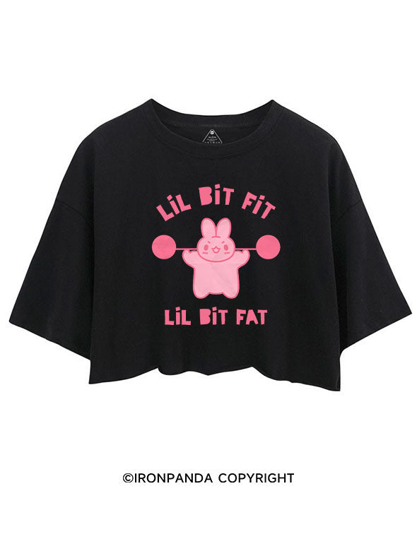 LIL BIT FIT LIL BIT FAT BUNNY CROP TOPS