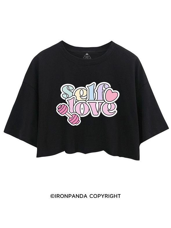 SELF LOVE GYM CROP TOPS