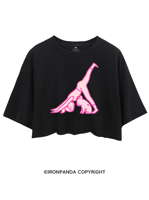 YOGA WITH MY DOG CROP TOPS