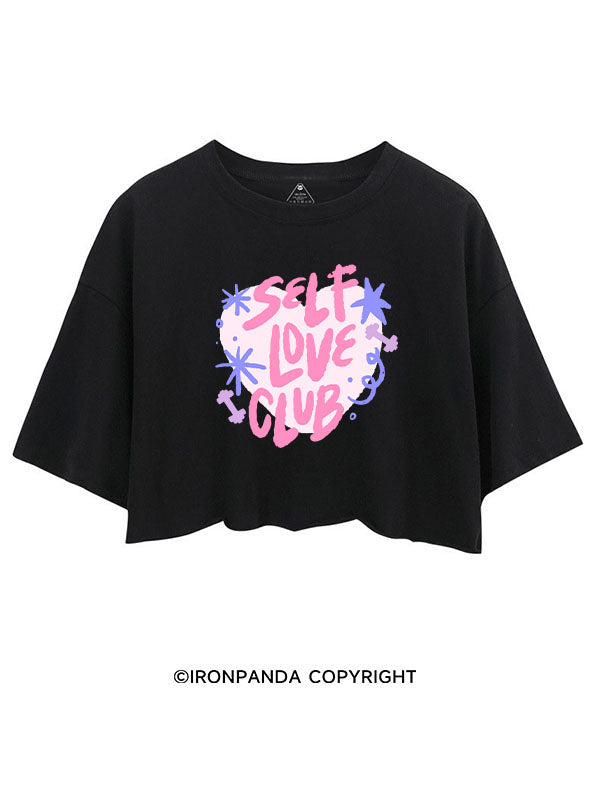 SELF LOVE GYM CLUB CROP TOPS