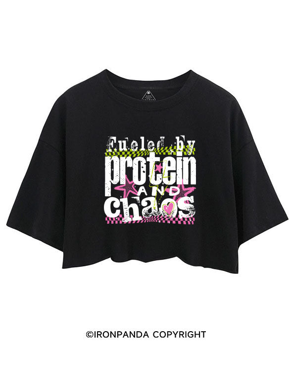 FUELED BY PROTEIN AND CHAOS CROP TOPS