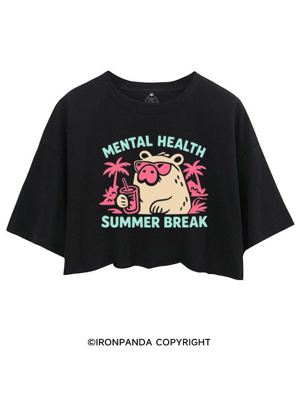 MENTAL HEALTH SUMMER BREAK CAPYBARA CROP TOPS