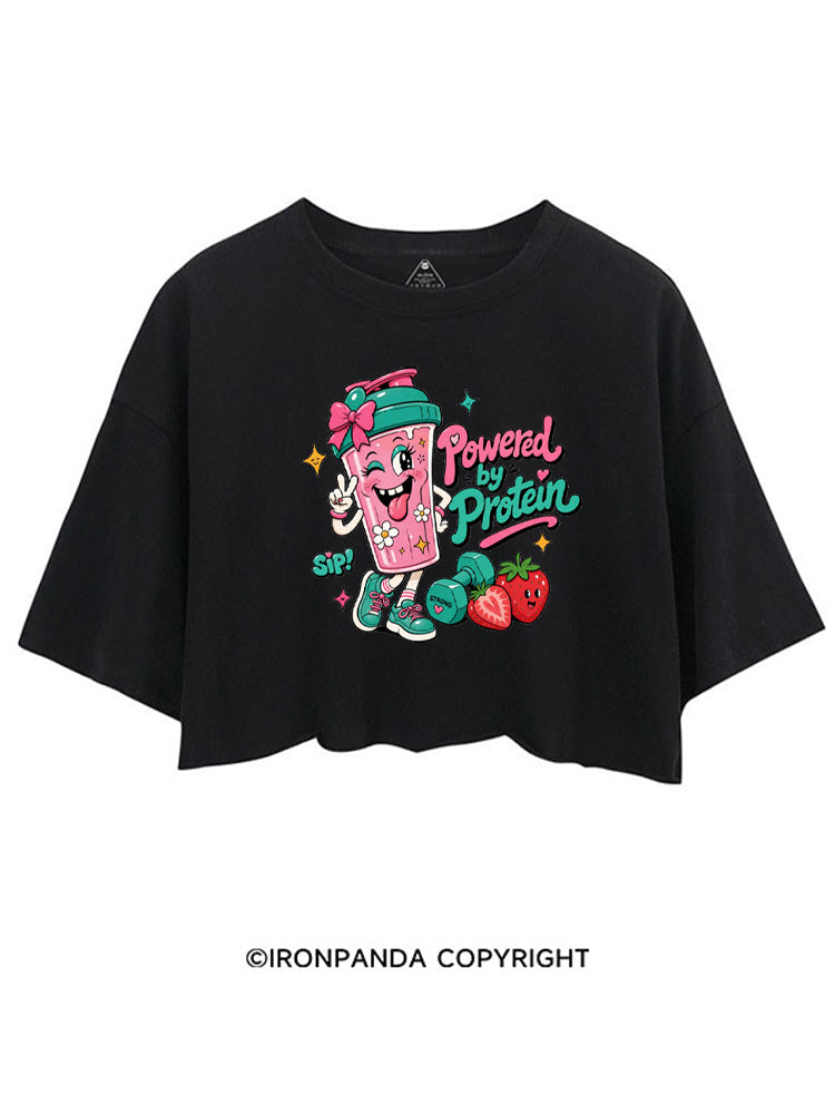 POWERED BY PROTEIN GYM CROP TOPS