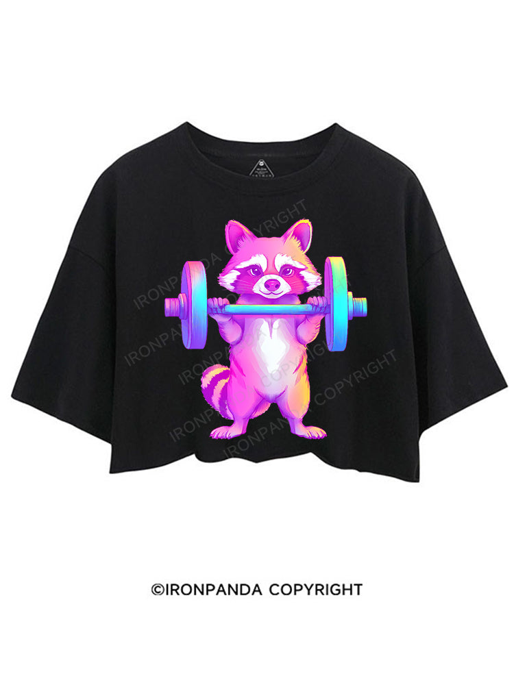 LIFT HEAVY, STEAL GAINS CROP TOPS