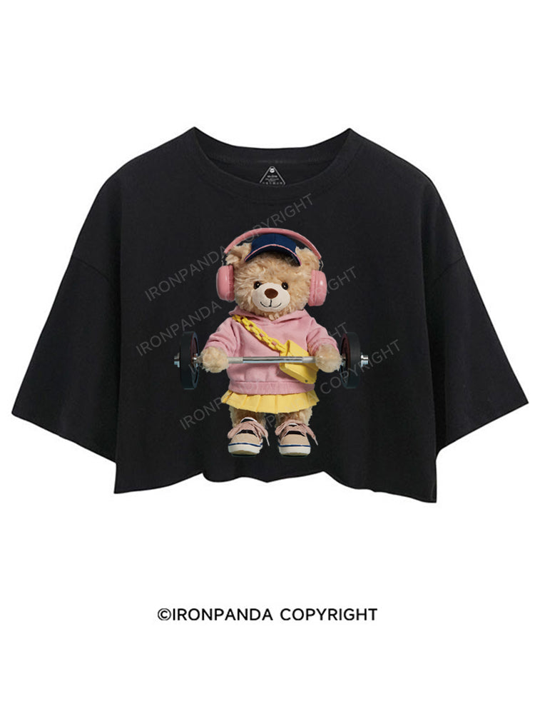 DEADLIFT WITH BEAR POWER CROP TOPS