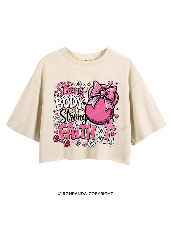 strong body strong faith CROP TOPS