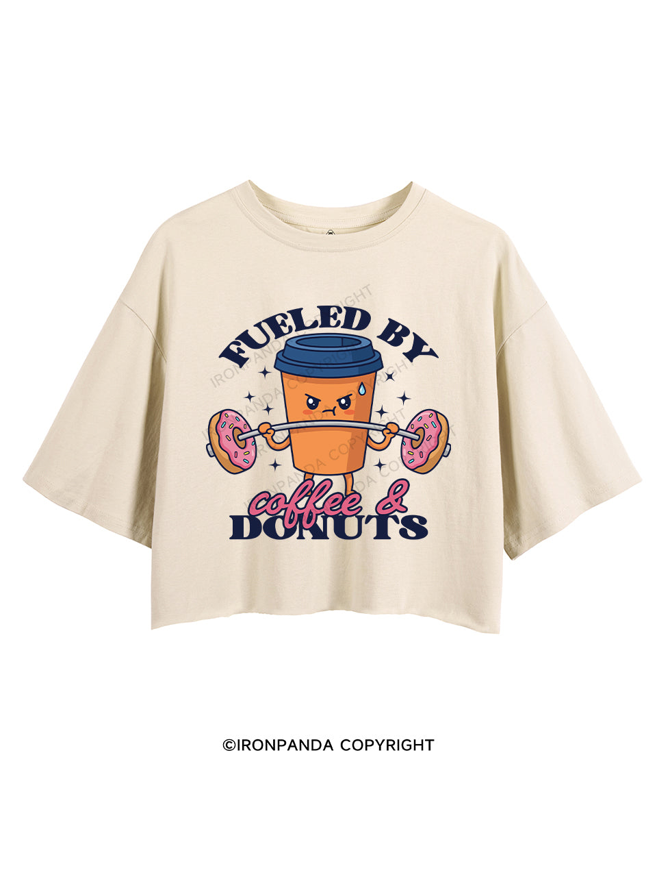 FUELED BY COFFEE & DONUTS CROP TOPS