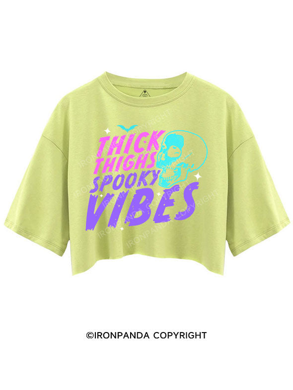 THICK THIGHS SPOOKY VIBES  CROP TOPS
