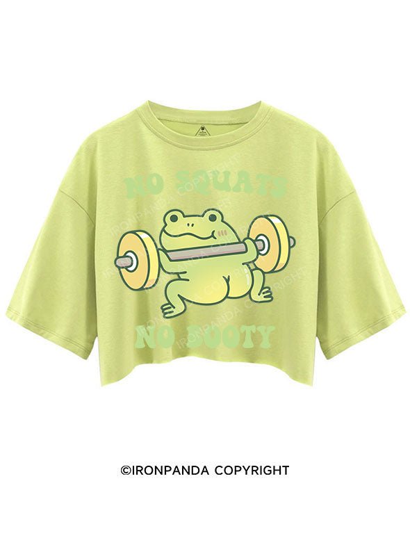 FROG NO SQUATS NO BOOTY CROP TOPS