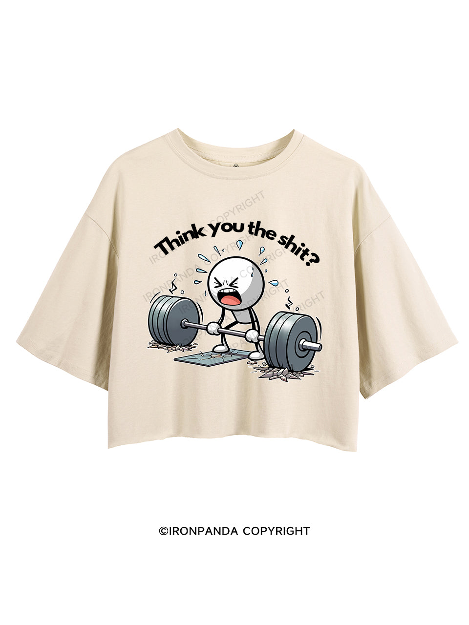 THINK YOU THE SHIT CROP TOPS