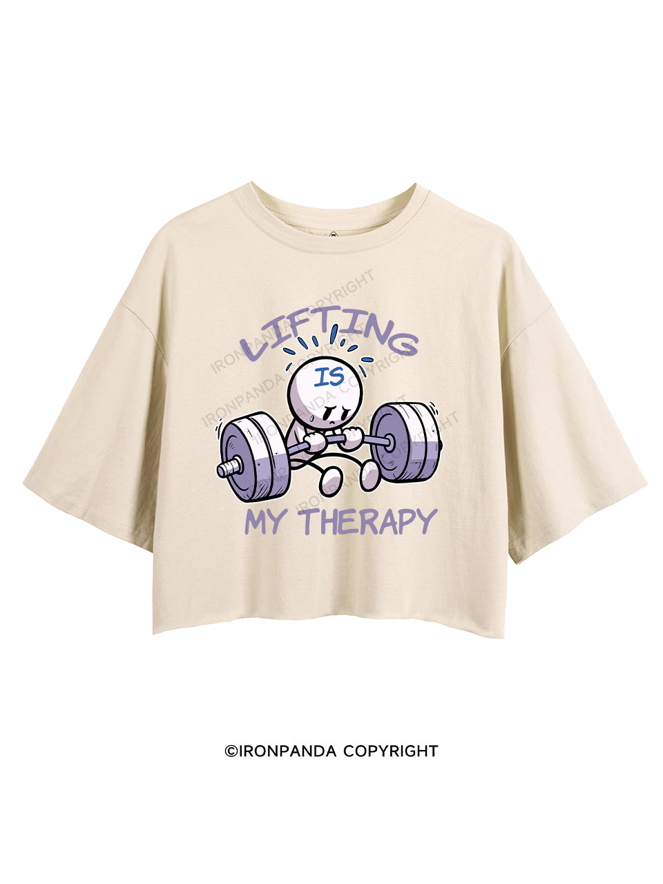 LIFTING IS MY THERAPY CROP TOPS