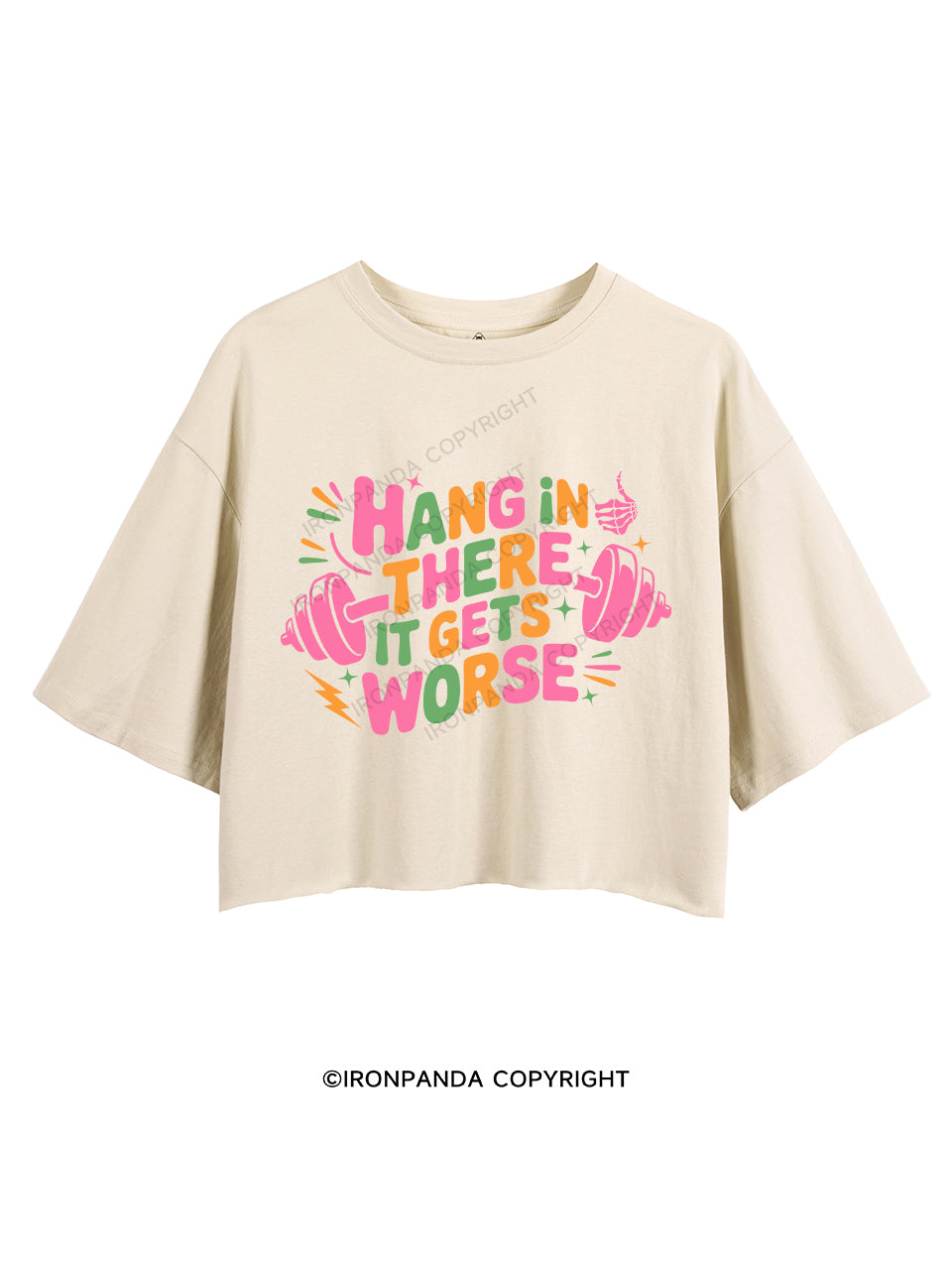 HANG IN THERE IT GETS WORSE CROP TOPS