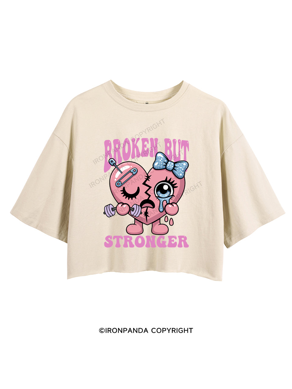 BROKEN BUT STRONGER CROP TOPS