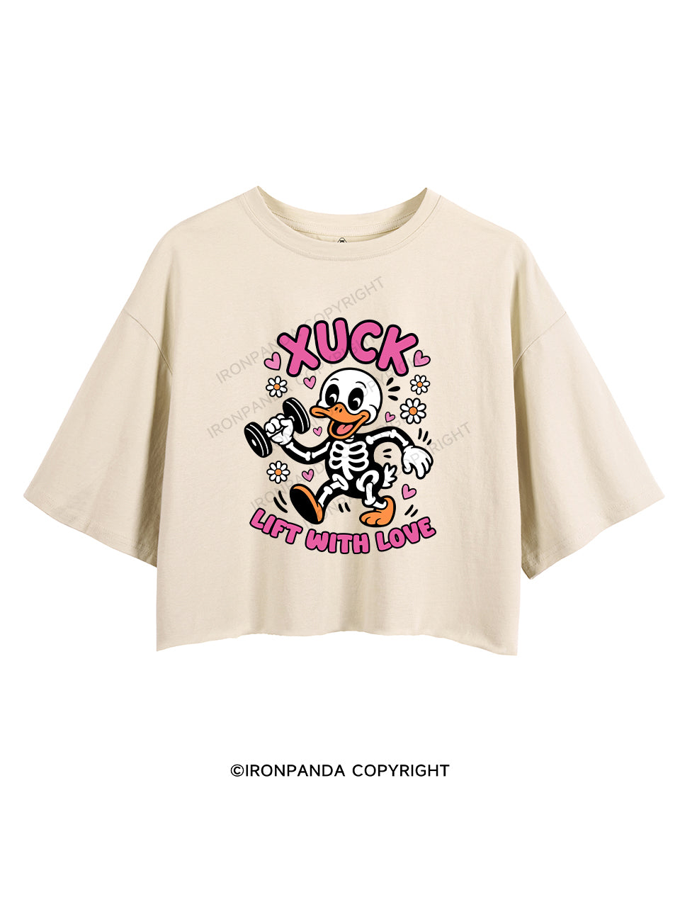 XUCK, LIFT WITH LOVE CROP TOPS