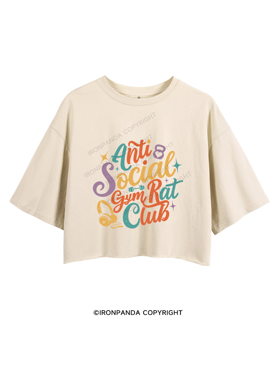 Anti Social Gym Rat Club CROP TOPS