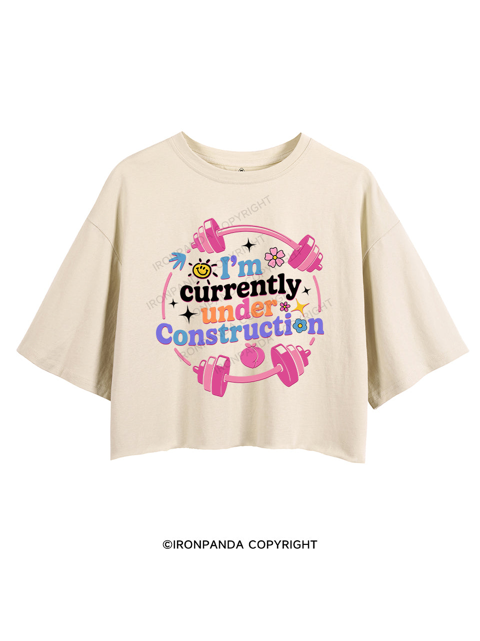 I'M CURRENTLY UNDER CONSTRUCTION CROP TOPS