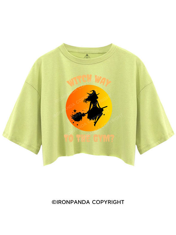 WITCH WAY TO THE GYM CROP TOPS
