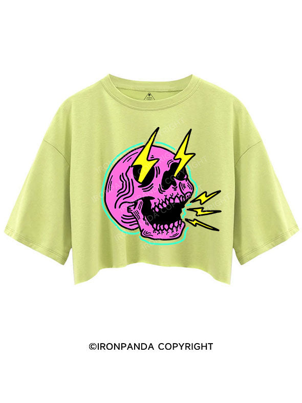 LIGHTNING SKELETON CROP TOPS