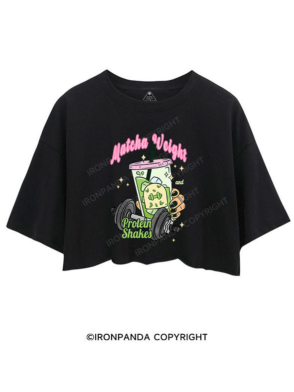 MATCH WEIGHT AND PROTEIN SHAKES CROP TOPS