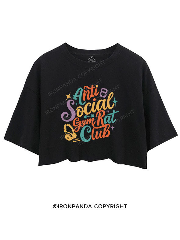 Anti Social Gym Rat Club CROP TOPS