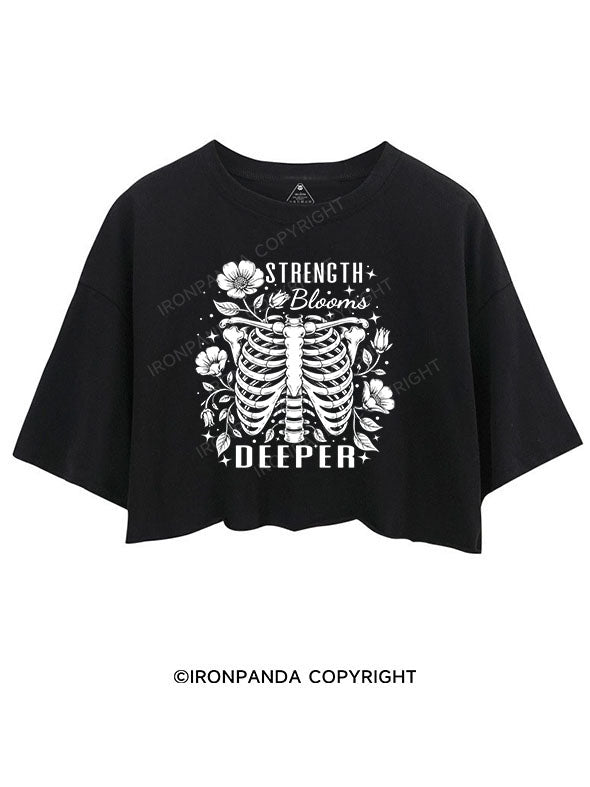 STRENGTH BLOOMS DEEPER CROP TOPS