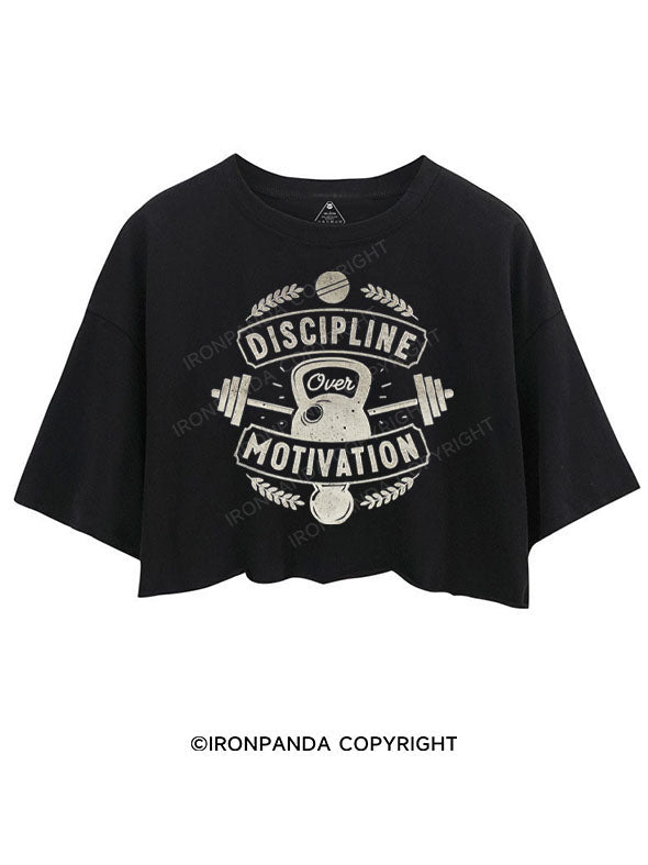 DISCIPLINE MOTIVATION CROP TOPS