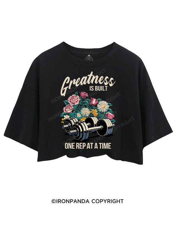 GREATNESS IS BUILT CROP TOPS