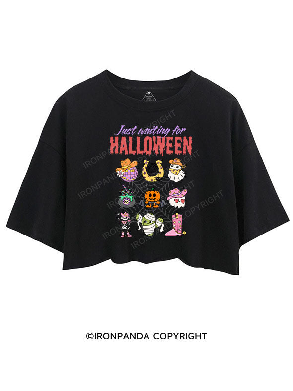 JUST WAITING FOR HALLOWEEN CROP TOPS