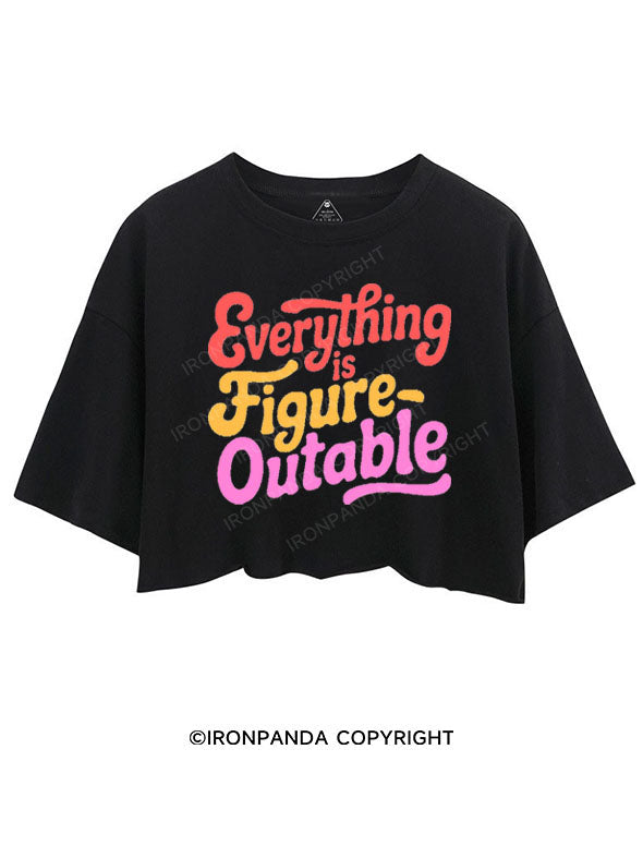 EVERYTHING IS FIGUREOUTABLE CROP TOPS