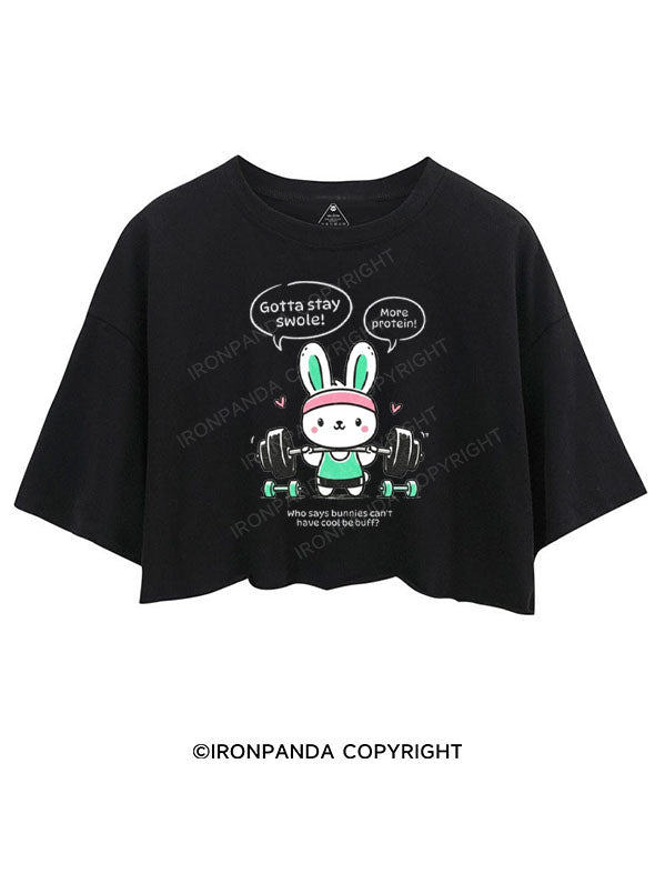 WHO SAYS BUNNIES CAN'T HAVE COOL BE BUFF CROP TOPS