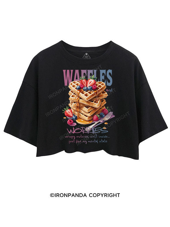 WAFFLES AND WORRIES CROP TOPS