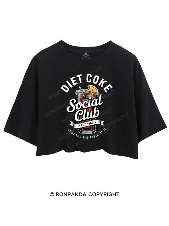 DIET COKE SOCIAL CLUB JUST FOR THE TASTE OF IT CROP TOPS