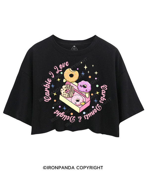 CARBIE I LOVE CARBS DONUTS & DELIGHT CROP TOPS