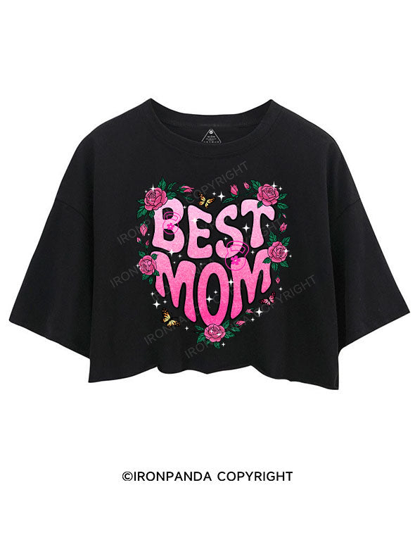 BEST MOM CROP TOPS