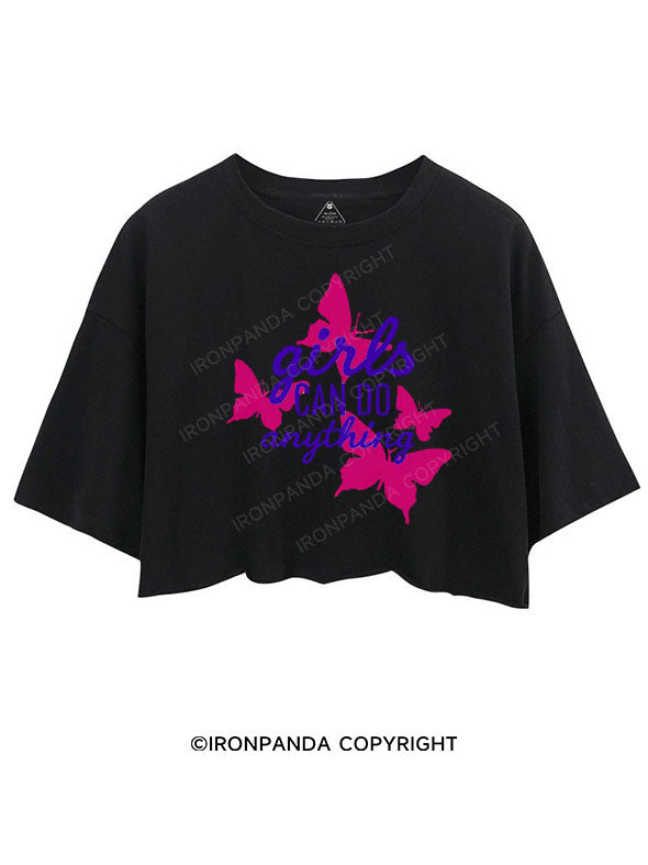 GIRLS CAN DO ANYTHING CROP TOPS