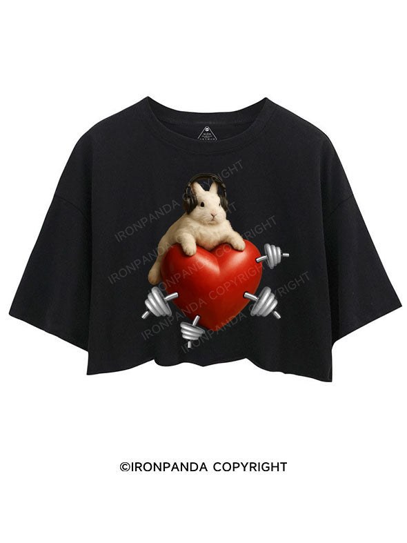 BUNNY GAINS, HEART GAINS CROP TOPS