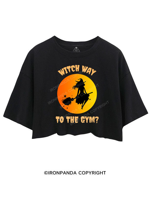 WITCH WAY TO THE GYM CROP TOPS