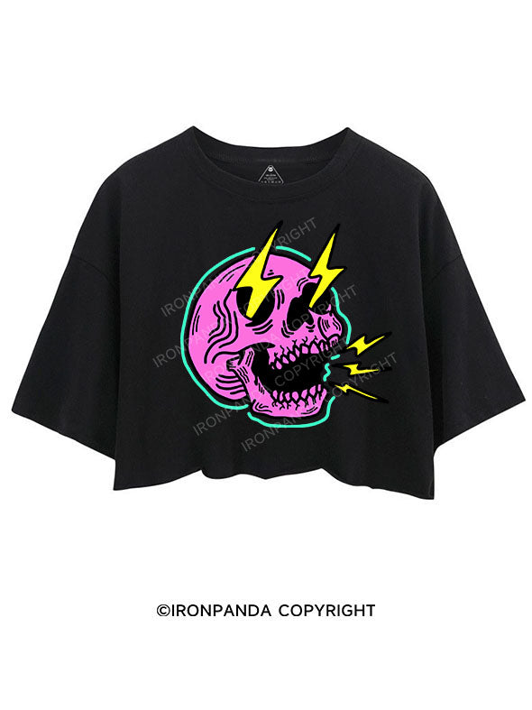 LIGHTNING SKELETON CROP TOPS