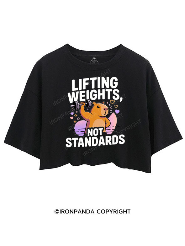 LIFTING WEIGHTS, NOT STANDARDS CROP TOPS