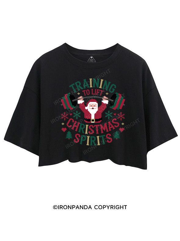 training to lift christmas spirits CROP TOPS