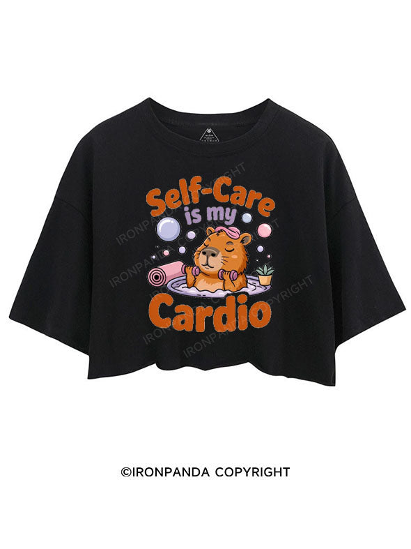 SELF-CARE IS MY CARDIO CROP TOPS