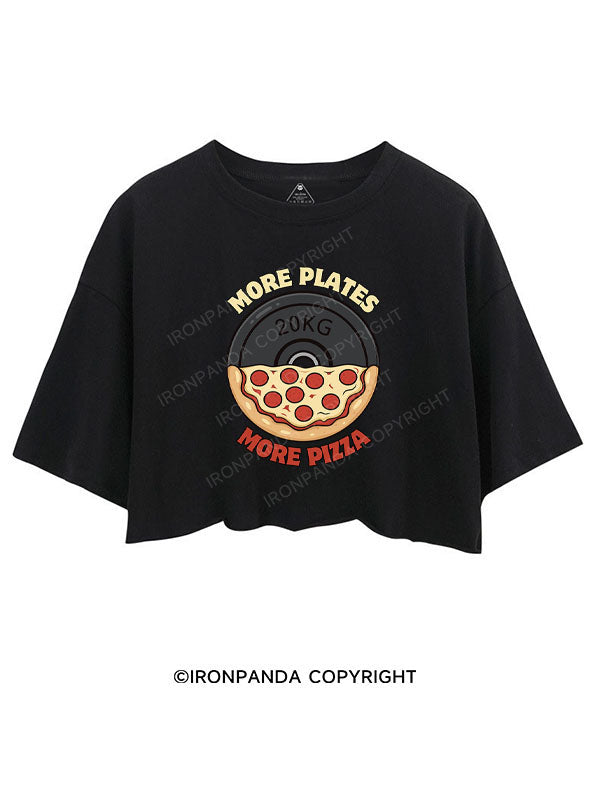 MORE PLATES MORE PIZZA CROP TOPS