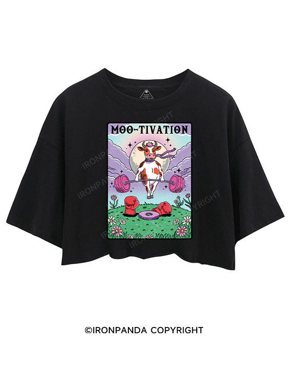 MOO-TIVATION CROP TOPS